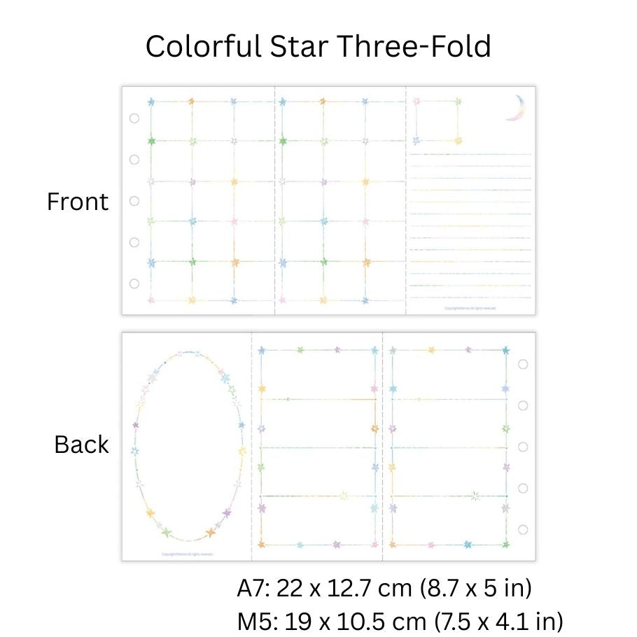 Neinei Loose Leaf Paper Refills - A7 & M5 Size