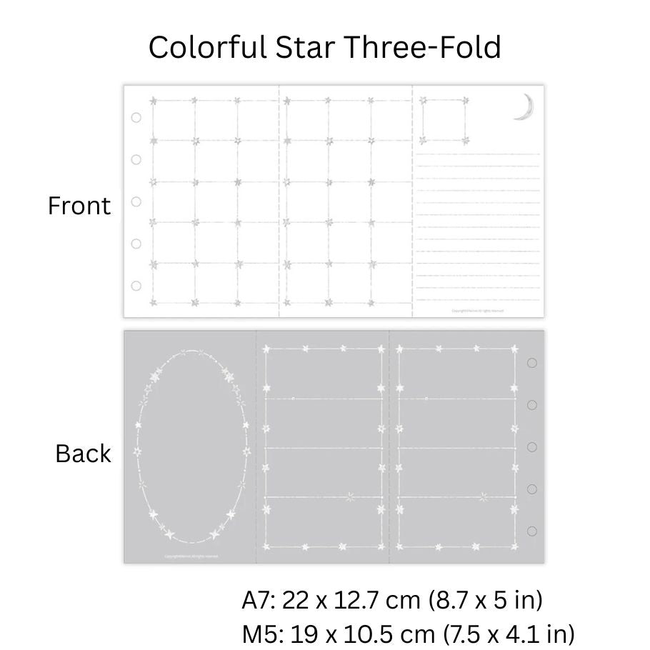 Neinei Loose Leaf Paper Refills - A7 & M5 Size