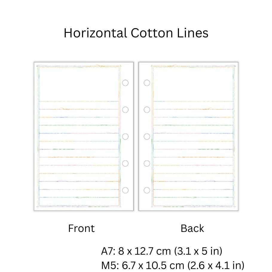 Neinei Loose Leaf Paper Refills - A7 & M5 Size
