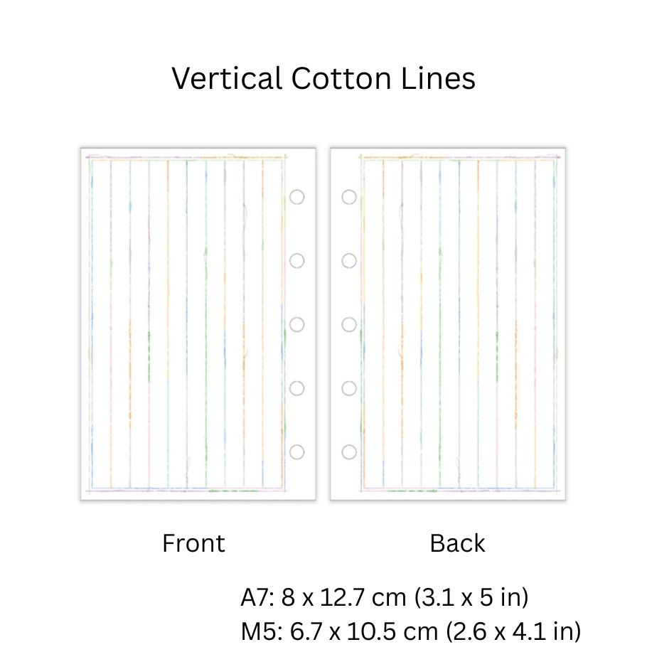 Neinei Loose Leaf Paper Refills - A7 & M5 Size