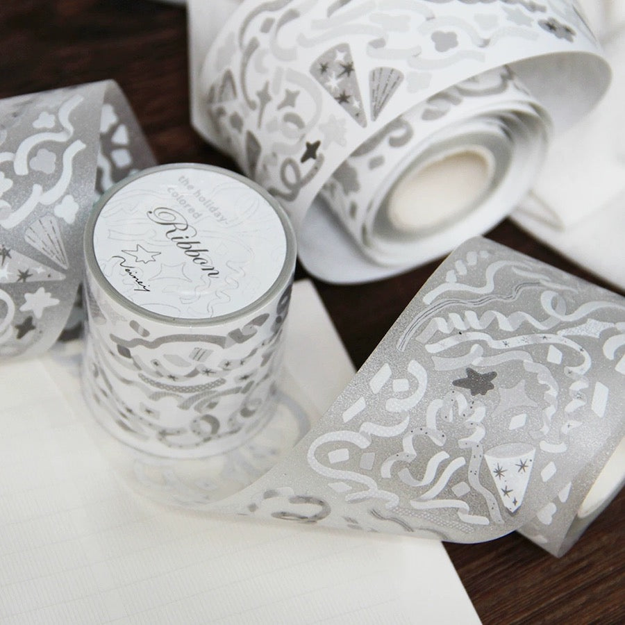 Die-Cut Sticker Roll - Party Streamers