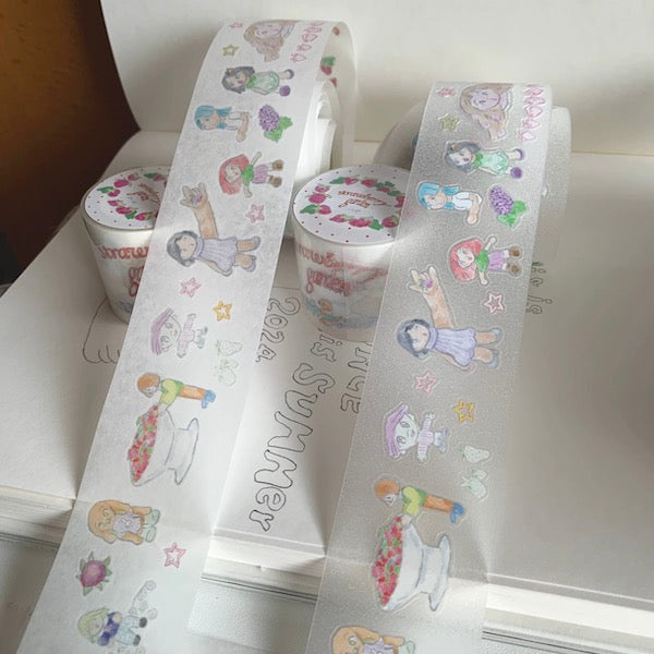 Die-Cut Sticker Roll - Strawberry Garden