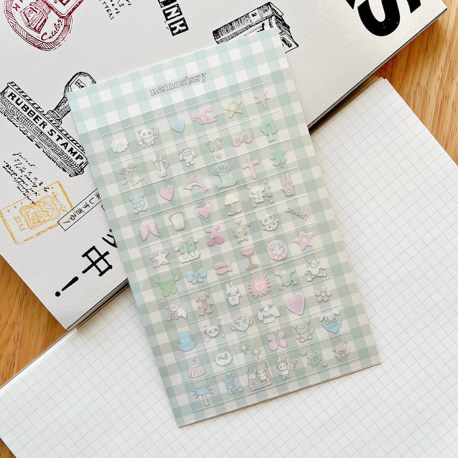 Die-Cut Sticker Sheet - Small Square Elements