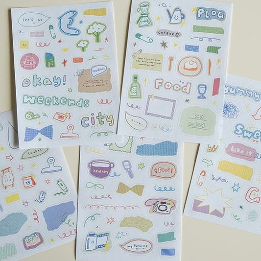 Die-Cut Sticker Sheets - Base & Doodle Poster