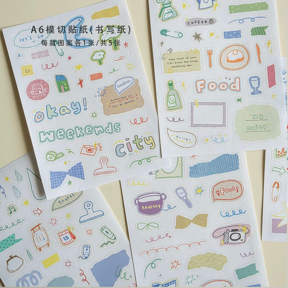 Die-Cut Sticker Sheets - Base & Doodle Poster