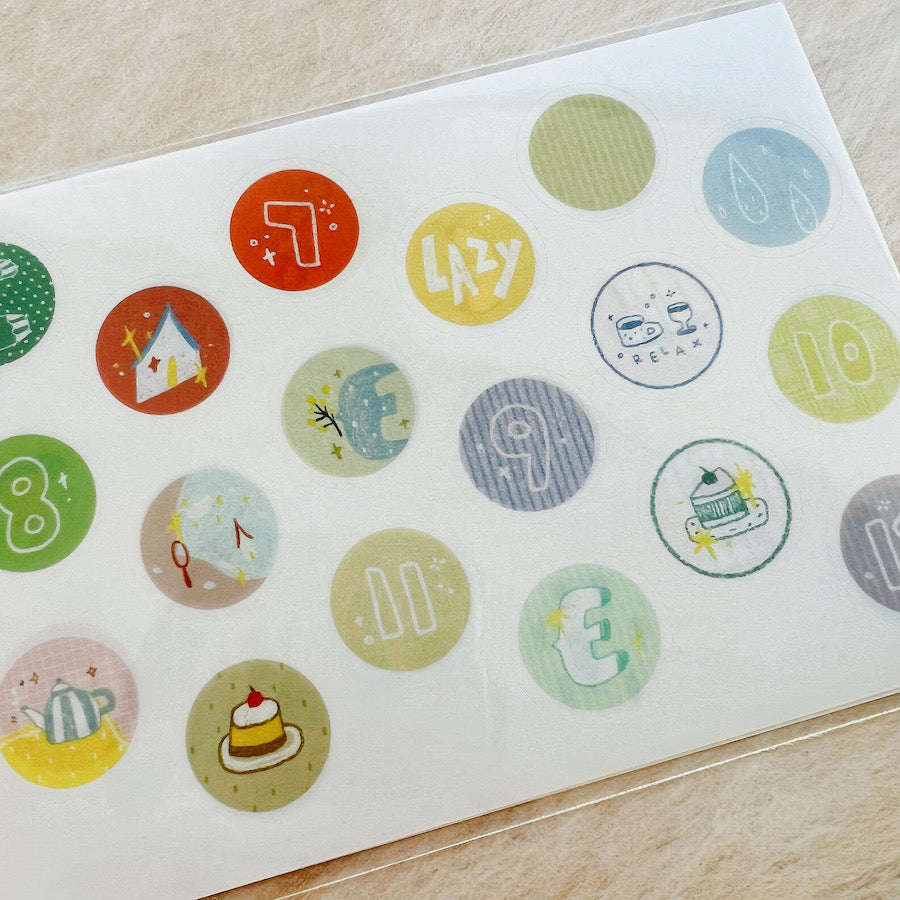 Die-Cut Sticker Sheets - Food & Little Dots