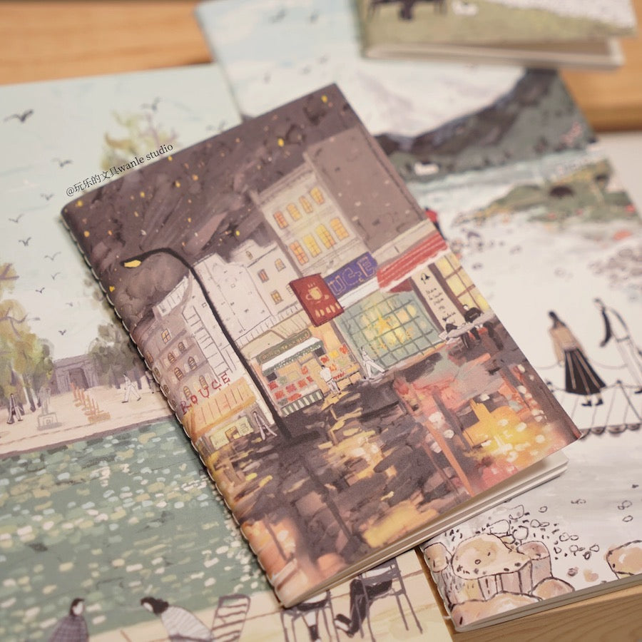 Notebook - Countryside & Night - Passport Size