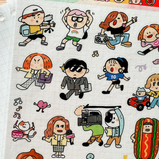 Die-Cut Sticker Sheets - Crowd World