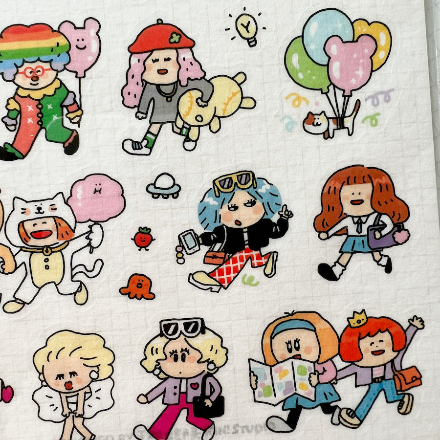 Die-Cut Sticker Sheets - Crowd World