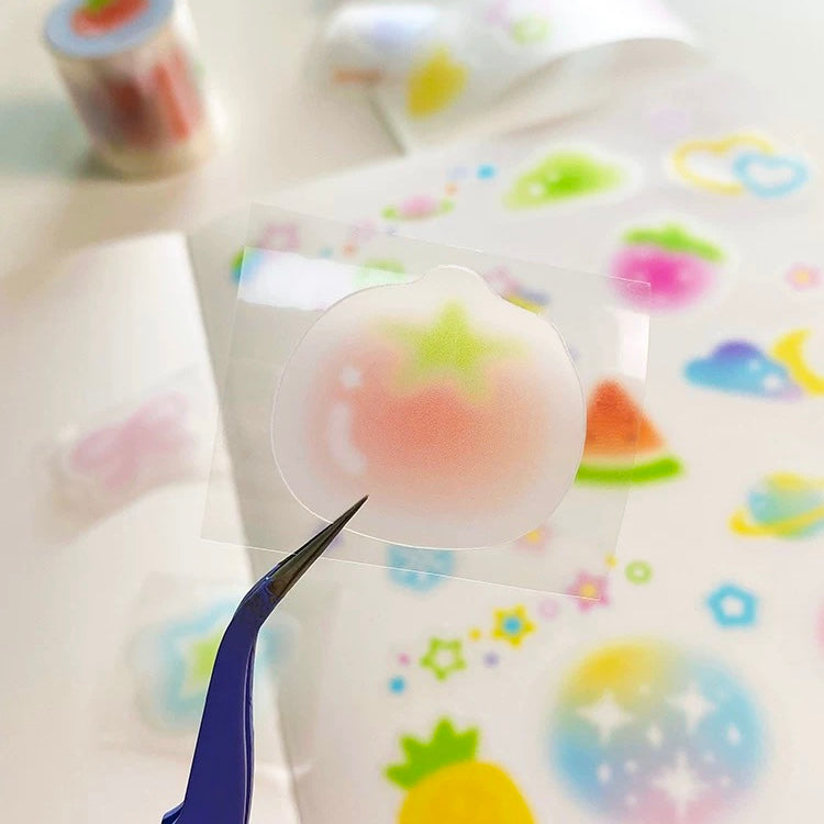 Die-Cut Sticker Roll - Fruit & Weather