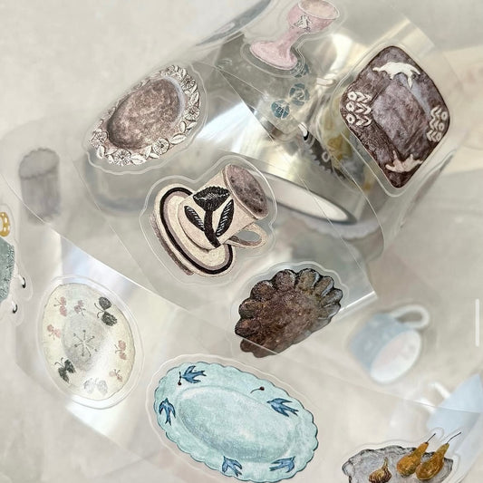 Die-Cut Sticker Roll - Pottery