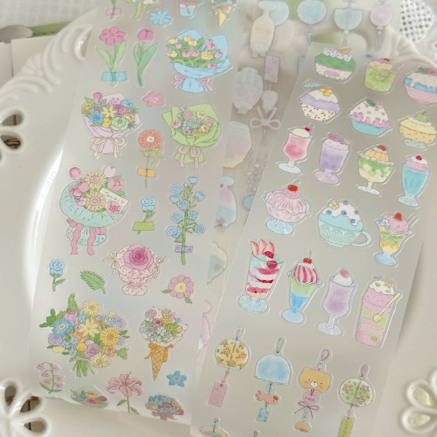 Die-Cut Sticker Roll - Summertime Poem
