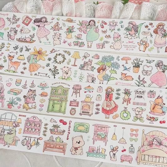 Die-Cut Sticker Roll - Warm Home & Blossom