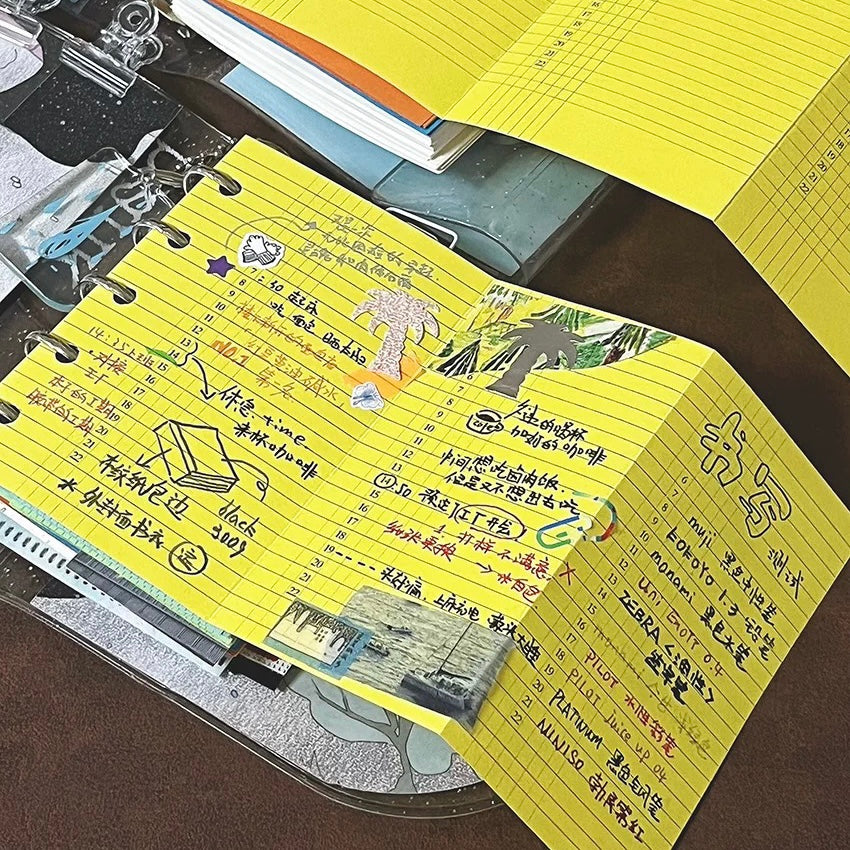 Vivid Color 5-Hole Loose Leaf Paper Refills - M5 Size