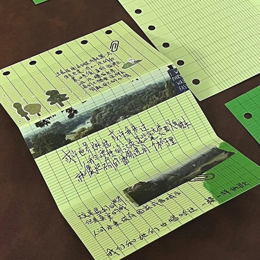 Vivid Color 5-Hole Loose Leaf Paper Refills - M5 Size