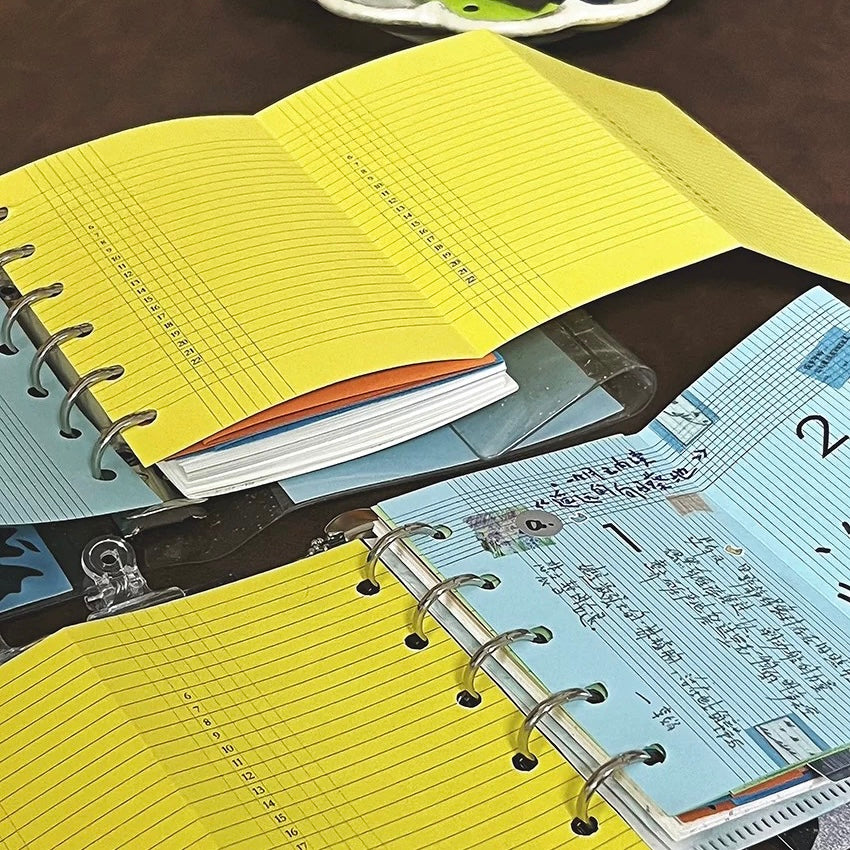 Vivid Color 5-Hole Loose Leaf Paper Refills - M5 Size