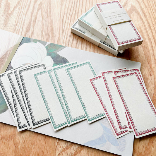 Vintage Style Letterpress Notecards - Classic Color