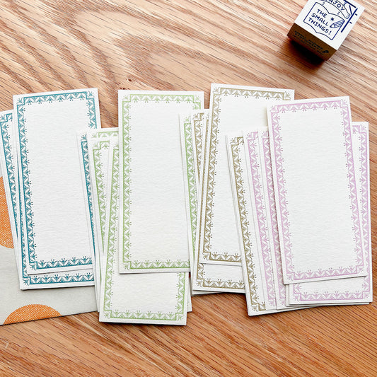Vintage Style Letterpress Notecards - Japanese Traditional Colors
