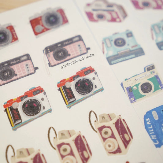 Die-Cut Sticker Sheets - Charm & Camera
