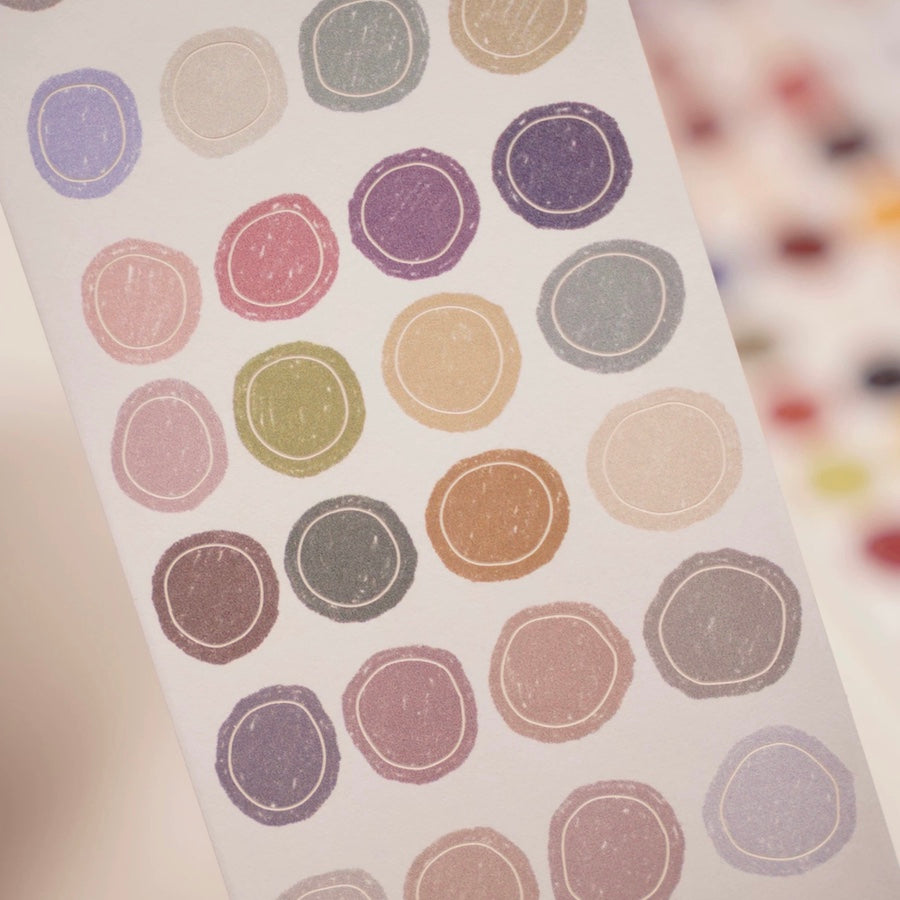 Die-Cut Sticker Roll - Hand-drawn Dots