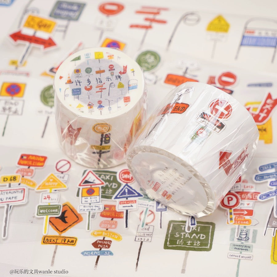 Die-Cut Sticker Roll - Many Signs