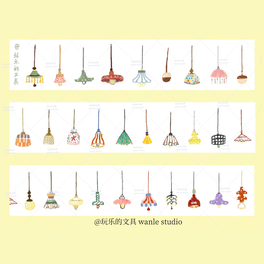 Die-Cut Sticker Roll - Pendant Light