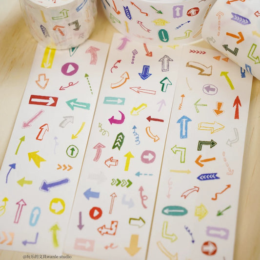 Die-Cut Sticker Roll - Rainbow Arrow