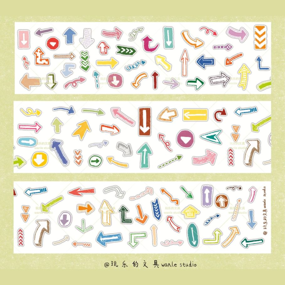 Die-Cut Sticker Roll - Rainbow Arrow