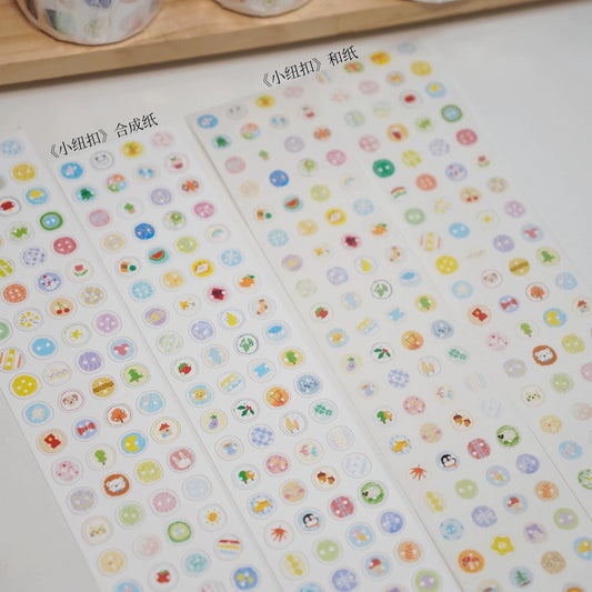 Die-Cut Sticker Roll - Tiny Button