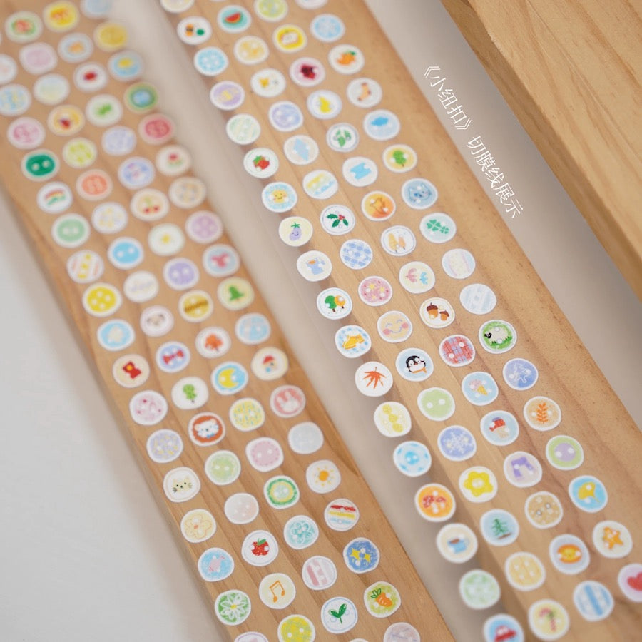 Die-Cut Sticker Roll - Tiny Button