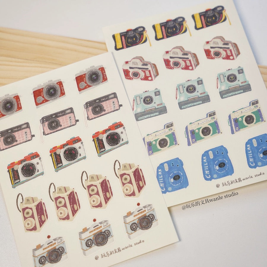 Die-Cut Sticker Sheets - Charm & Camera