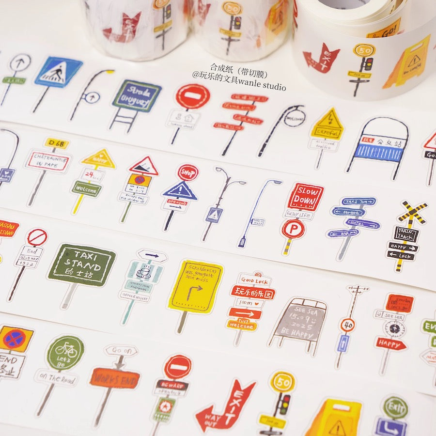 Die-Cut Sticker Roll - Many Signs