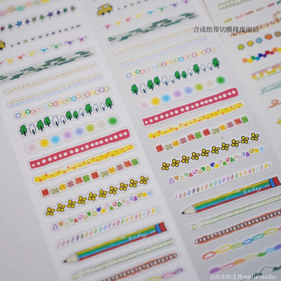 Die-Cut Sticker Roll - Rainbow Dividers