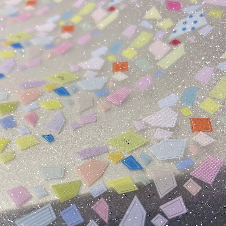 Die-Cut Sticker Roll - Colorful Pieces