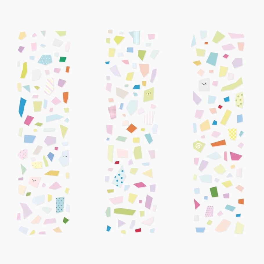 Die-Cut Sticker Roll - Colorful Pieces