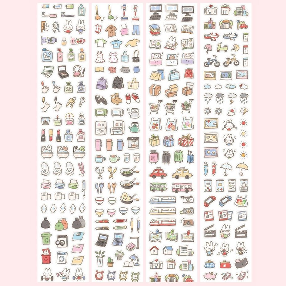Die-Cut Sticker Roll - Daily Elements