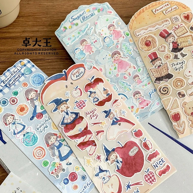 Die-Cut Sticker Sheets - Hand-Drawn