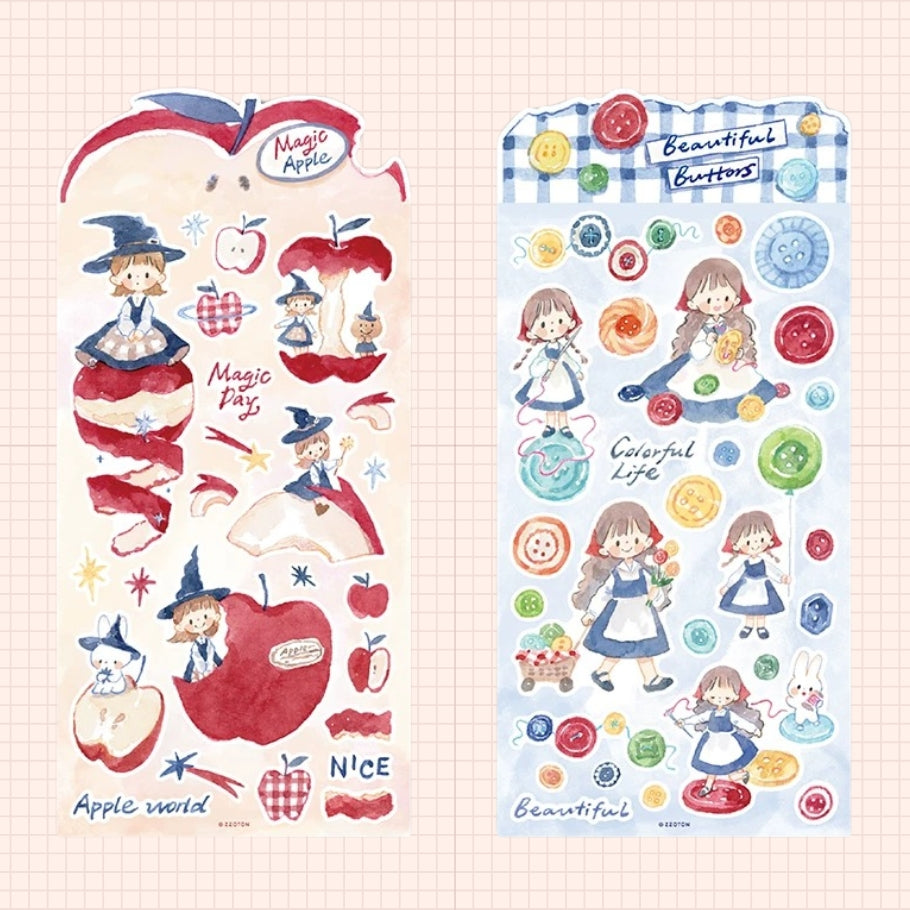Die-Cut Sticker Sheets - Hand-Drawn