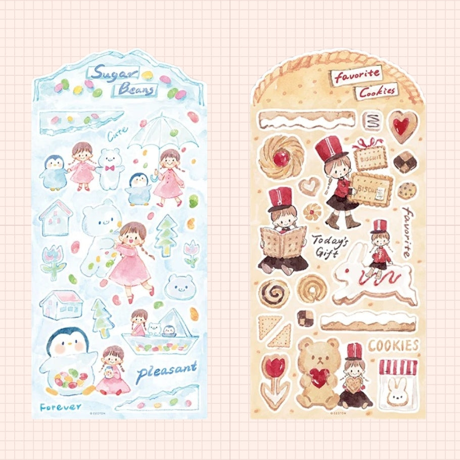 Die-Cut Sticker Sheets - Hand-Drawn
