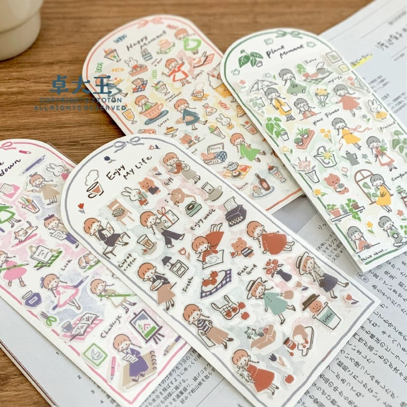 Die-Cut Sticker Sheets - Lines and Colors