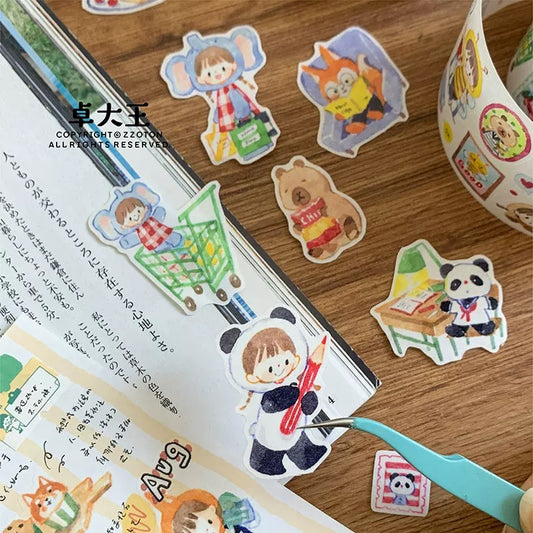 Die-Cut Sticker Roll - Lovely Animal