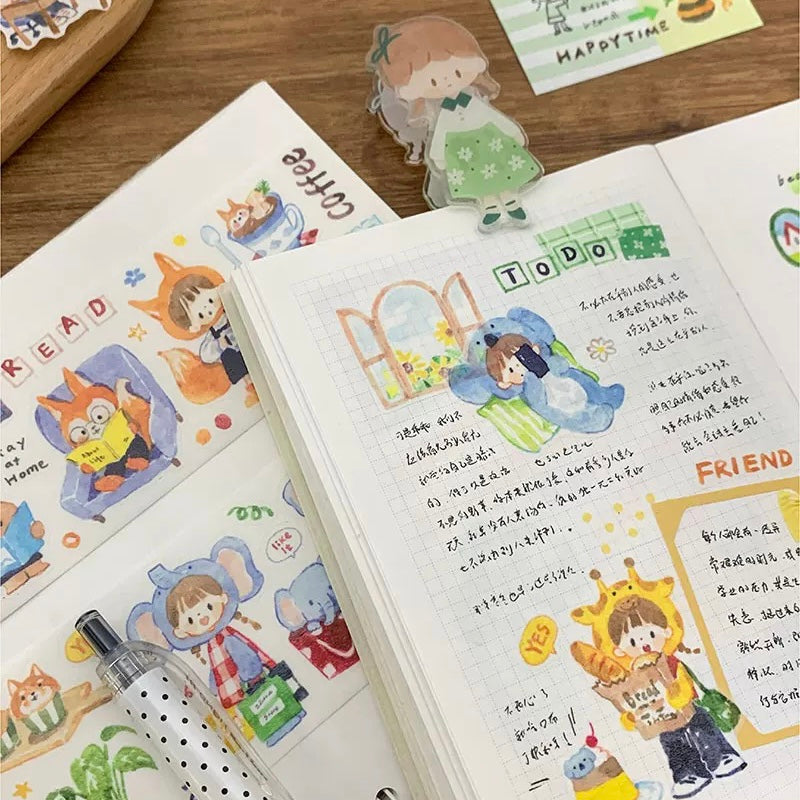 Die-Cut Sticker Roll - Lovely Animal