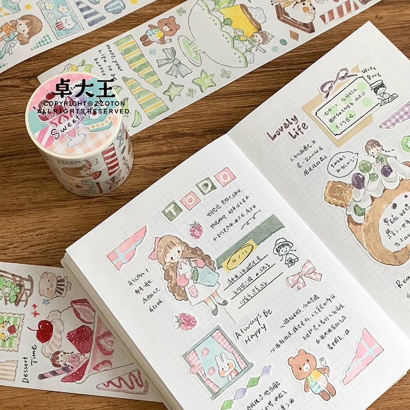 Die-Cut Sticker Roll - Sweet Food