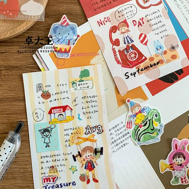 Die-Cut Sticker Roll - Vintage Toys