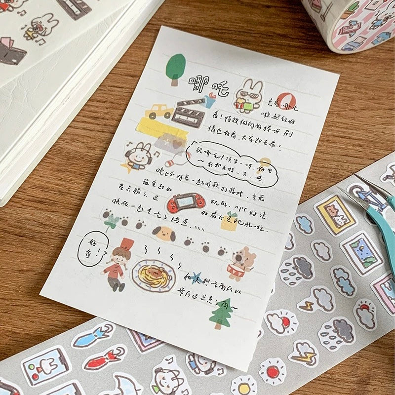 Die-Cut Sticker Roll - Daily Elements