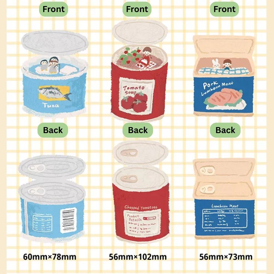 Oil Pastel Memo Pads - Reading & Canned Food