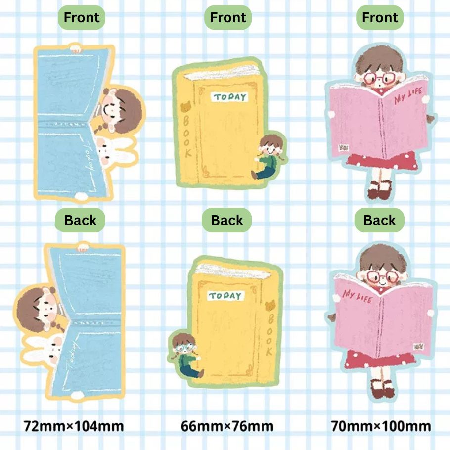 Oil Pastel Memo Pads - Reading & Canned Food