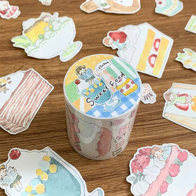 Die-Cut Sticker Roll - Sweet Food
