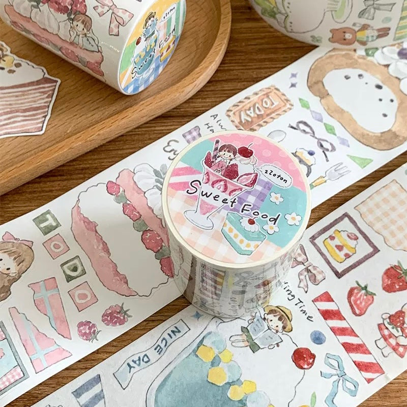 Die-Cut Sticker Roll - Sweet Food