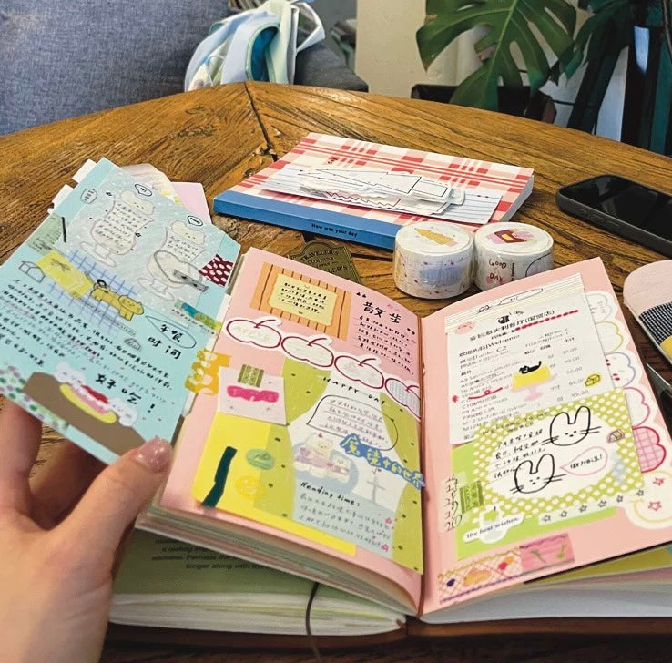 Memo Pads - Little Bear by My Side & Plaid Patchwork